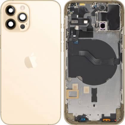 Apple iPhone 12 Pro Κάλυμμα Μπαταρίας / Πίσω Γυαλί με Μεσαίο Πλαίσιο, Χρυσό, Βαθμού A