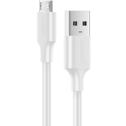 UGREEN US289 Καλώδιο USB-A σε microUSB, 18W, 2.4A, 1.5m, Λευκό