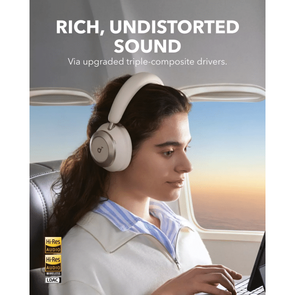 Anker Soundcore Space One Pro Ασύρματα Ακουστικά Bluetooth, Λευκό A3062G21 - Image 2