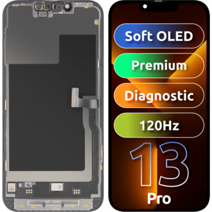 Μονάδα οθόνης LCD MP για Apple iPhone 13 Pro, Premium Soft OLED FHD 120Hz Διαγνωστική έκδοση, Aftermarket, Μαύρο