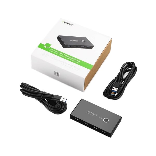 Διακόπτης USB UGREEN US216 (30768) Δύο Θήκες Κοινή Χρήσης Νέας Έκδοσης, 4 x USB-A 3.0, Μαύρο - Image 4