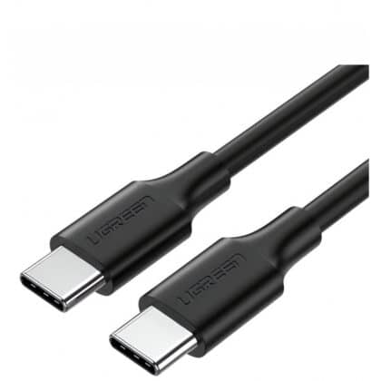 UGREEN US286 Καλώδιο USB-C σε USB-C, 60W, 3A, 0,5m, Μαύρο