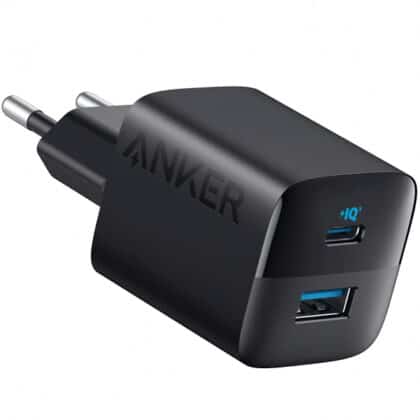 Anker 323 Φορτιστής Τοίχου, 33W, 3A, 1 x USB-A - 1 x USB-C, Μαύρος A2331G11
