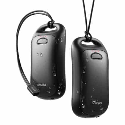 Ocoopa - Hand Warmer UT4 Urban (UT3061-BK) - USB-C, IP45, Ρυθμιζόμενη Θερμότητα, Μαγνητικό, με Λουράκι, 2x 3000mAh - Μαύρο