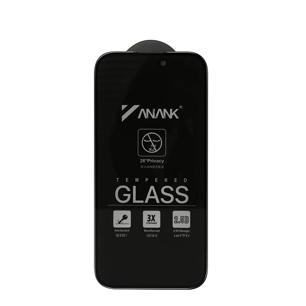 ANANK Προστατευτικό Οθόνης 2.5D Privacy, iPhone 16 Pro Max, Μαύρο - Image 3