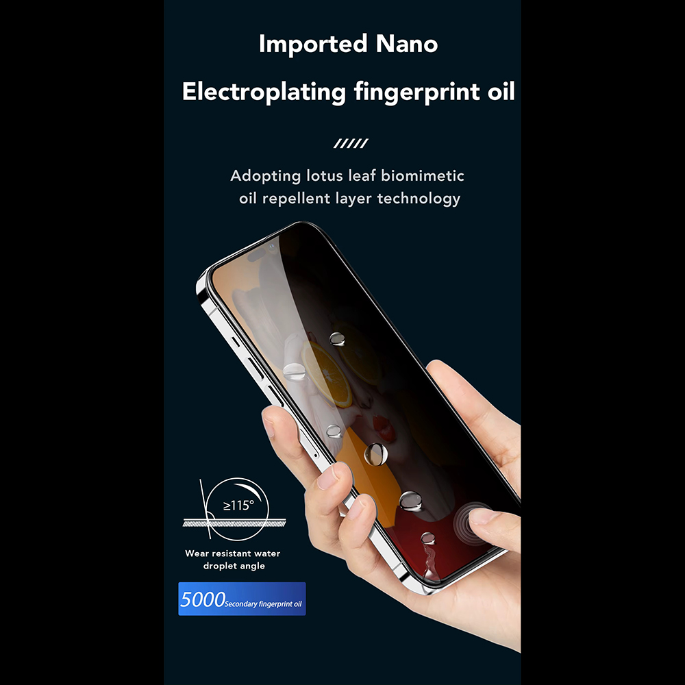 ANANK Προστατευτικό Οθόνης 2.5D Privacy, iPhone 16 Pro Max, Μαύρο - Image 5