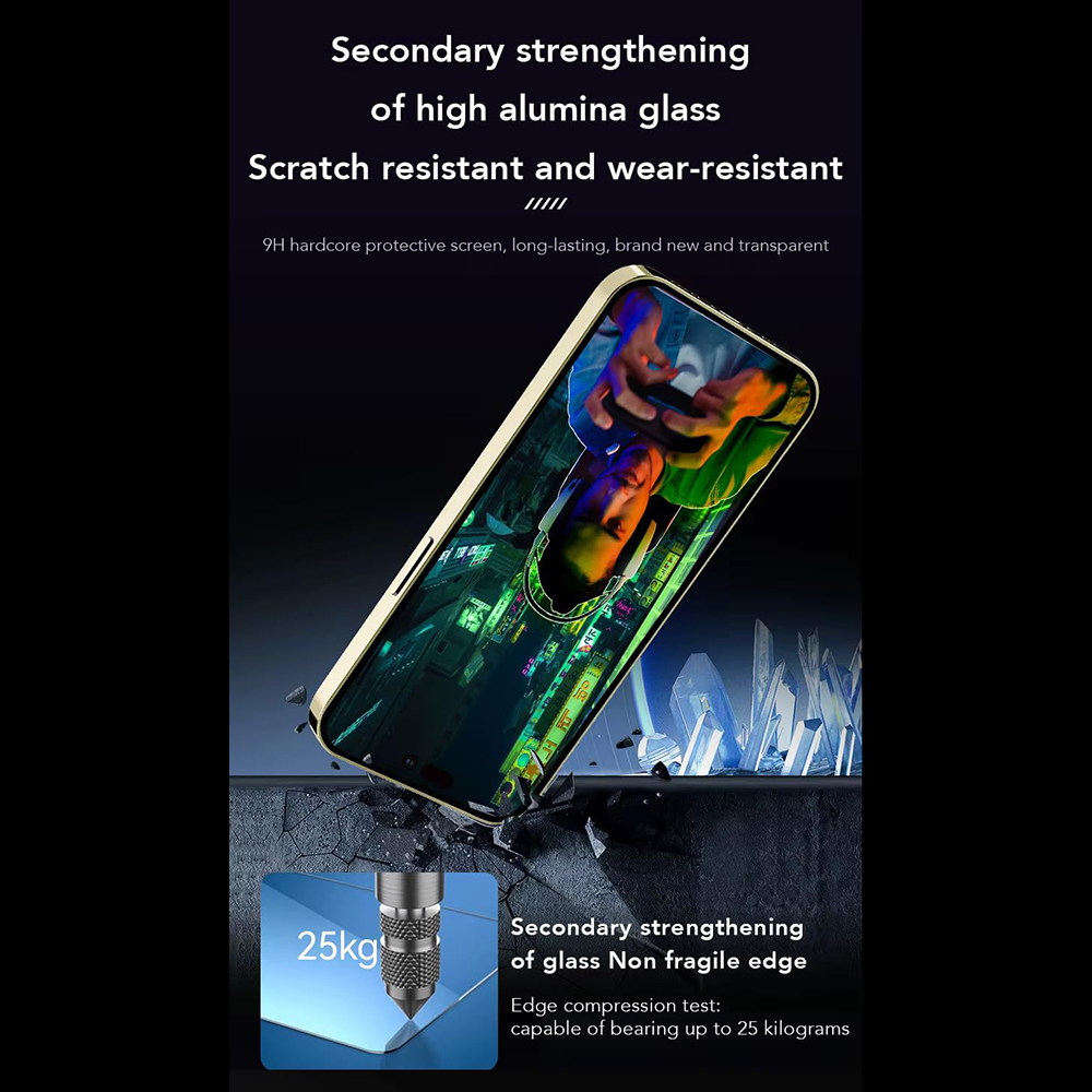ANANK Προστατευτικό Οθόνης 2.5D Αντιδακτυλικό, iPhone 14 Pro Max, Μαύρο - Image 6