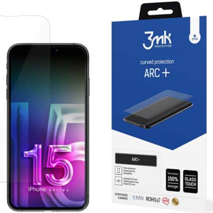 3MK ARC+ Προστατευτική Μεμβράνη, iPhone 15, Διάφανη