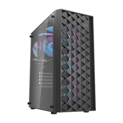 Darkflash DK351 Θήκη Υπολογιστή, Μαύρη, Με 4 Ανεμιστήρες RGB