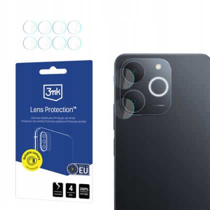 3MK Προστασία Φακού (4 Τεμάχια) για Realme Note 70T, Διαφανές