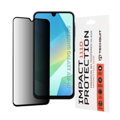 Techsuit 111D Privacy Full Glue Προστατευτικό Οθόνης για Samsung Galaxy A16/A17/A18, Μαύρο