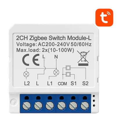 Avatto LZWSM16-W2 Έξυπνη Μονάδα Διακόπτη ZigBee, Χωρίς Ουδέτερο TUYA