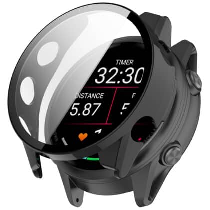 Μαύρη θήκη Techsuit Defense360 Pro για Garmin Forerunner 70 και 170 με προστατευτικό οθόνης