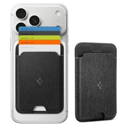 Spigen MagFit Urban Fit (AFA11335) Μαγνητικό Πορτοφόλι, Αποθήκευση 5 Καρτών, Ανθεκτικό Νάιλον, Μαύρο