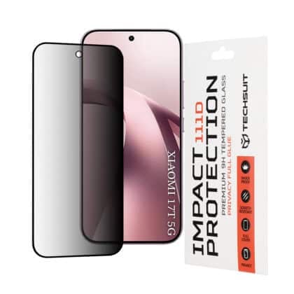 Techsuit 111D Κόλλα Απορρήτου Πλήρους Ασφαλείας, Xiaomi 17T, Μαύρο