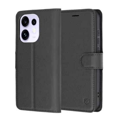 Techsuit Leather Folio - θήκη για Oppo Reno16 Pro - Μαύρο