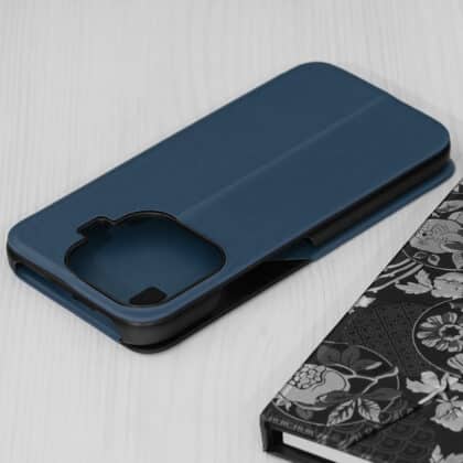 Μπλε θήκη βιβλίου Techsuit eFold από δέρμα για Xiaomi 17T