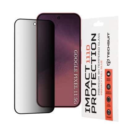 Techsuit 111D Κόλλα Πλήρους Προστασίας Απορρήτου, Google Pixel 11 / Pixel 11 Pro, Μαύρο