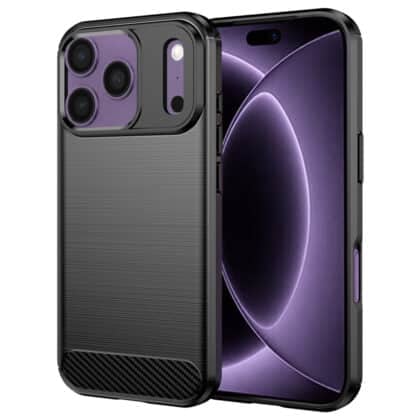 Techsuit Carbon Silicone - θήκη για Apple iPhone 17 Pro - Μαύρο