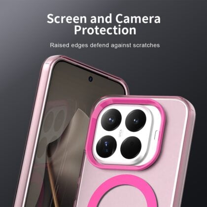 Techsuit CandyCase θήκη σε ροζ χρώμα για Xiaomi 17T Pro με ενσωματωμένο δακτύλιο MagSafe