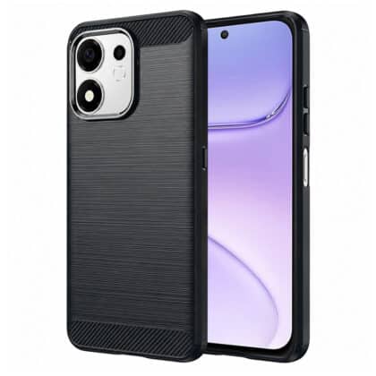 Techsuit Carbon Silicone - θήκη για Honor 600 Smart - Μαύρο
