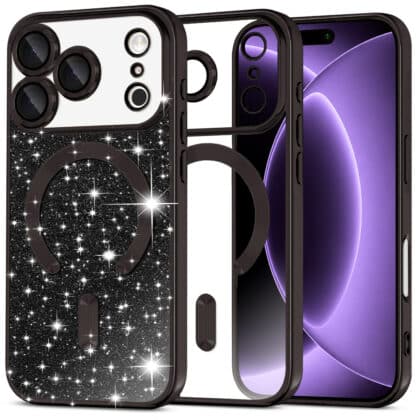 Techsuit Luxury Glitter - θήκη για Apple iPhone 17 Pro - Μαύρο