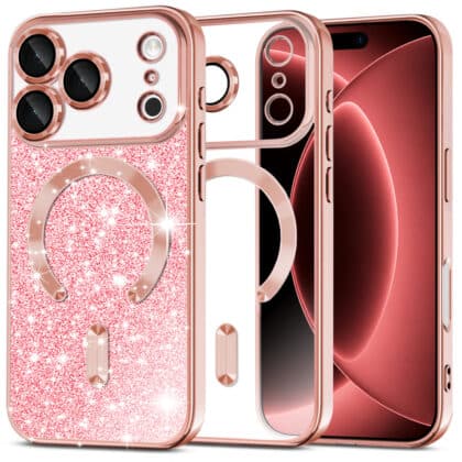 Techsuit Luxury Glitter - θήκη για Apple iPhone 17 Pro Max - Ροζ