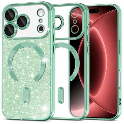 Techsuit Luxury Glitter - θήκη για Apple iPhone 17 Pro Max - Πράσινο