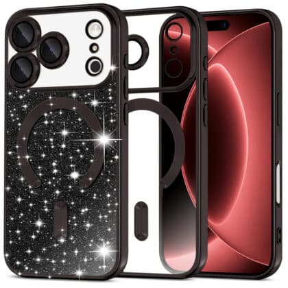 Techsuit Luxury Glitter - θήκη για Apple iPhone 17 Pro Max - Μαύρο