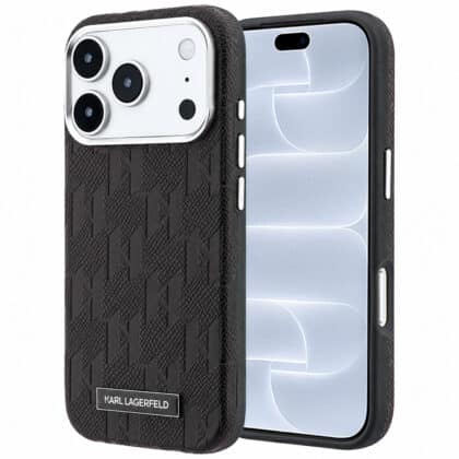 Karl Lagerfeld HC MagSafe SW Grained Leather HS Mono Resin Logo - θήκη για Apple iPhone 18 Pro / 17 Pro - Μαύρο