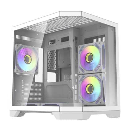 Darkflash FT350 Θήκη Υπολογιστή με 5 Ανεμιστήρες aRGB, Λευκό