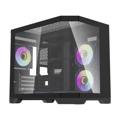 Darkflash FT418 Θήκη Υπολογιστή με 6 Ανεμιστήρες aRGB, Μαύρη