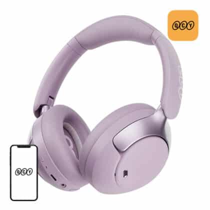 QCY H3 Pro ANC Ασύρματα Ακουστικά In-Ear, 40mm, Μοβ