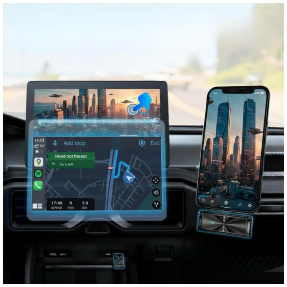 4smarts Προσαρμογέας Αυτοκινήτου, Πομπός Screen Mirroring CarPlay, Μαύρος - Image 5