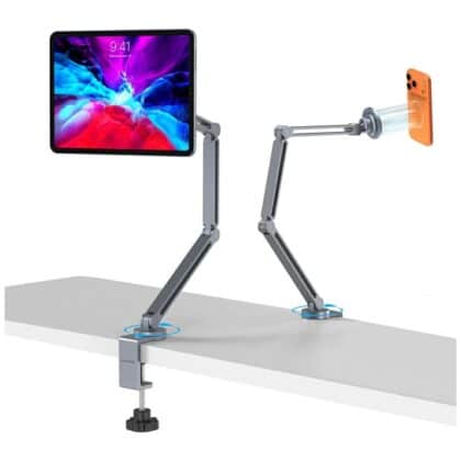 4smarts Mount ErgoPro Desk Clamp Μαγνητική Βάση για Τηλέφωνο και Tablet, Γκρι