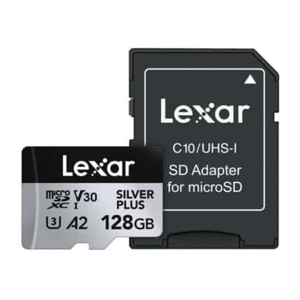 Κάρτα μνήμης microSDXC Lexar Silver Plus 128GB με προσαρμογέα SD