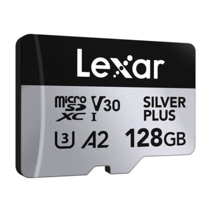 Κάρτα μνήμης microSDXC Lexar Silver Plus 128GB με προσαρμογέα SD