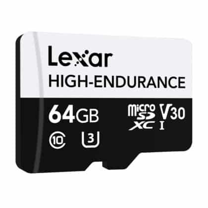 Κάρτα μνήμης microSD Lexar High-Endurance 64GB, μοντέλο LMSHGED064G-BCNNG