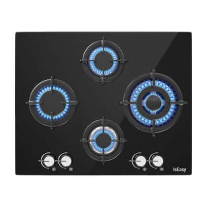 IsEasy MGBG-654A Γυάλινη Εστία Αερίου, Τέσσερις Καυστήρες