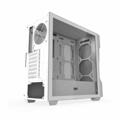 Darkflash DS900 Mesh λευκή θήκη υπολογιστή ATX με μπροστινό πλέγμα και γυάλινο πλαϊνό πάνελ