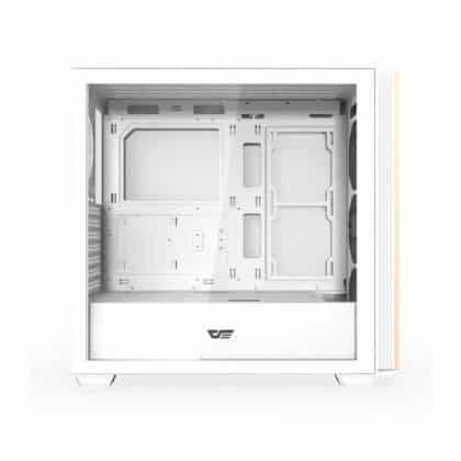 Θήκη υπολογιστή Darkflash DS900WS ATX σε λευκό χρώμα με γυάλινο πλαϊνό πάνελ