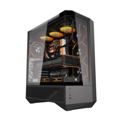 Darkflash DY460 Θήκη Υπολογιστή με 4 Ανεμιστήρες ARGB, Μαύρη