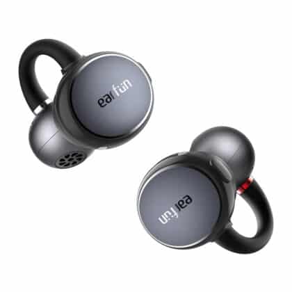 Μαύρα ακουστικά Bluetooth EarFun Clip-on ανοιχτού τύπου με κλιπ για το αυτί