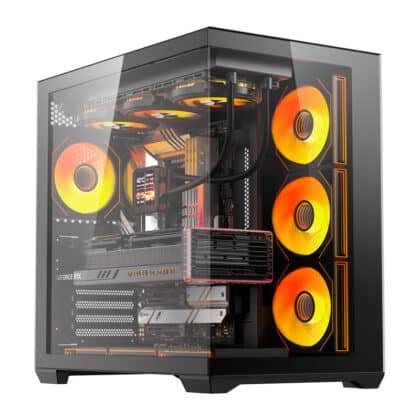 DarkFlash C280 Θήκη Υπολογιστή, Μαύρη, Με 7 Ανεμιστήρες