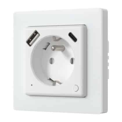 Avatto WOT20-FR έξυπνη εντοιχισμένη πρίζα με θύρα USB Type-C και σύνδεση Wi-Fi