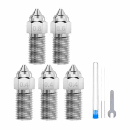ELEGOO Neptune 4 / 4 Pro Σετ Ακροφυσίων Σκληρυμένος Χάλυβας 0,4 mm x3, 0,6 mm x1, 0,8 mm x1