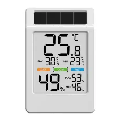 RainPoint BALDRTHERM B0590TH-V6 Θερμοϋγρόμετρο, Μεγάλη Οθόνη, Ηλιακή Τροφοδοσία