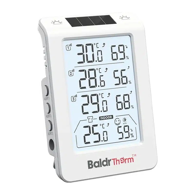 RainPoint B0598 Θερμοϋγρόμετρο 3 Καναλιών, Αυτόματος Οπίσθιος Φωτισμός - Image 2