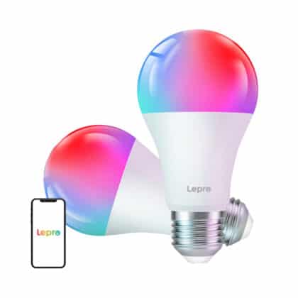 LEPRO B2-2 Λάμπα LED E27 με Wi-Fi, 1100 lm, Σετ 2 Τεμαχίων