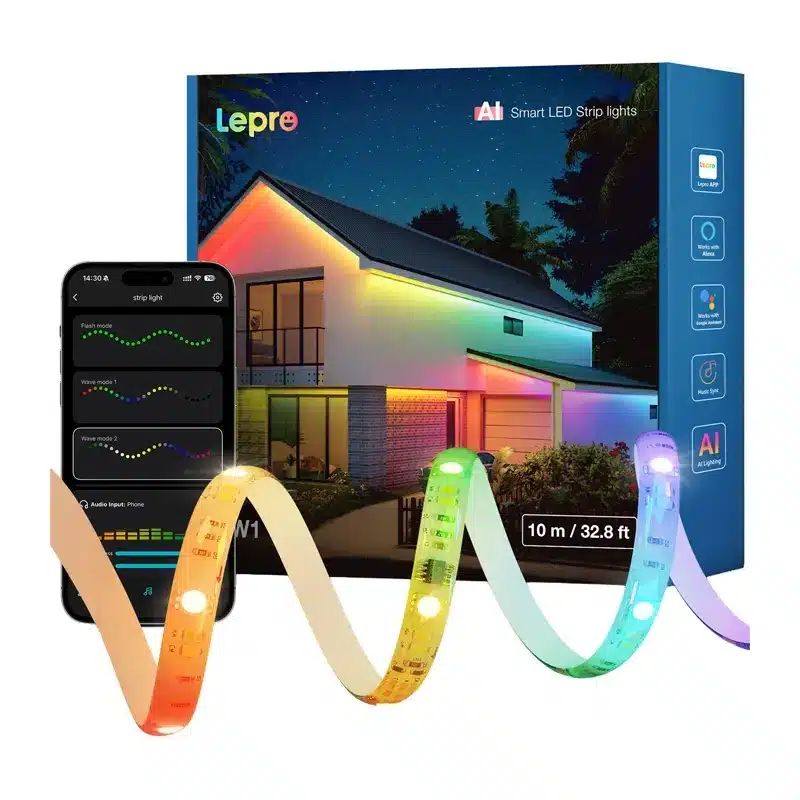LEPRO SW1 Λωρίδα LED RGBIC 10 Μέτρων με Wi-Fi και Bluetooth - Image 2
